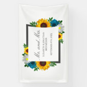 Sonnenblume Rose Daisy Floral Wedding Banner (Vertikal)