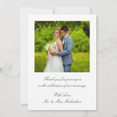 Sonnenblume Rose Daisy Floral Wedding Dankeskarte (Rückseite)