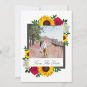 Sonnenblume Rose Daisy Floral Wedding Save The Date (Vorderseite)