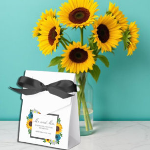 Sonnenblume Rose Gänseblümchen Florale Hochzeit Geschenkschachtel