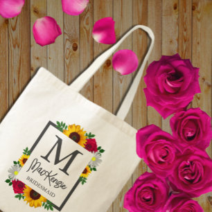 Sonnenblume Rose Gänseblümchen Herbst Florale Hoch Tragetasche