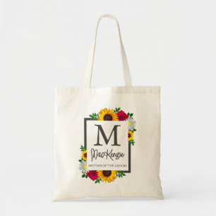 Sonnenblume Rose Gänseblume Herbst Florale Hochzei Tragetasche