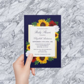 Sonnenblume Rose Herbst Blumendusche Folieneinladung