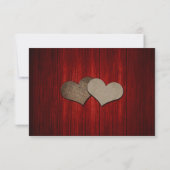 Sonnenblume Rot rustikale Holz String Lichter Hoch RSVP Karte (Rückseite)