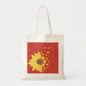 Sonnenblume Roter Einfaltspinsel Tasche (Vorne)