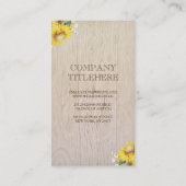 Sonnenblume-Rotwild-Geweih-rustikales Visitenkarte (Rückseite)