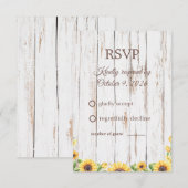Sonnenblume RSVP Karte (Vorne/Hinten)