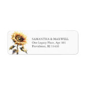 Sonnenblume-Rücksendeadresse (Vorne)