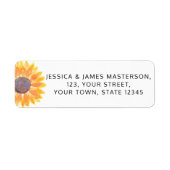 Sonnenblume-Rücksendeadresse (Vorne)