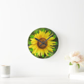 Sonnenblume Runde Wanduhr (Zuhause)