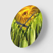 Sonnenblume Runde Wanduhr (Winkel)
