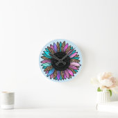 Sonnenblume Runde Wanduhr (Zuhause)