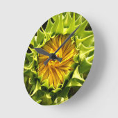 Sonnenblume Runde Wanduhr (Winkel)