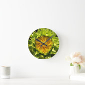 Sonnenblume Runde Wanduhr (Zuhause)