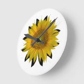 Sonnenblume Runde Wanduhr (Winkel)