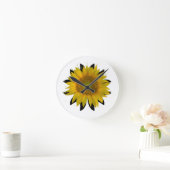 Sonnenblume Runde Wanduhr (Zuhause)