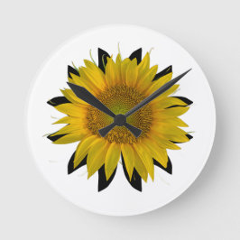 Sonnenblume Runde Wanduhr