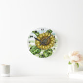 Sonnenblume Runde Wanduhr (Zuhause)