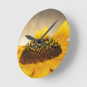Sonnenblume Runde Wanduhr (Winkel)