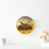 Sonnenblume Runde Wanduhr (Zuhause)