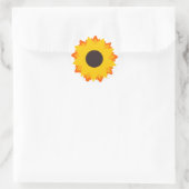Sonnenblume Runder Aufkleber (Tasche)