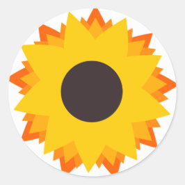 Sonnenblume Runder Aufkleber