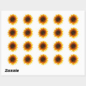 Sonnenblume Runder Aufkleber (Blatt)