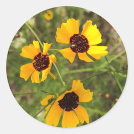 Sonnenblume Runder Aufkleber