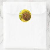 Sonnenblume Runder Aufkleber (Tasche)
