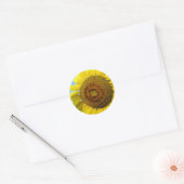Sonnenblume Runder Aufkleber (Umschlag)