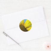 Sonnenblume Runder Aufkleber (Umschlag)