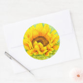 Sonnenblume Runder Aufkleber (Umschlag)