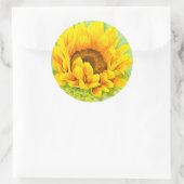 Sonnenblume Runder Aufkleber (Tasche)