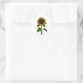 Sonnenblume Runder Aufkleber (Tasche)