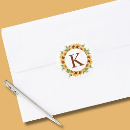 Sonnenblume Runder Aufkleber