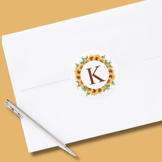 Sonnenblume Runder Aufkleber