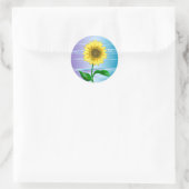 Sonnenblume Runder Aufkleber (Tasche)