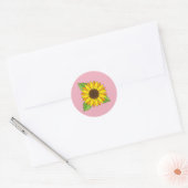 Sonnenblume Runder Aufkleber (Umschlag)