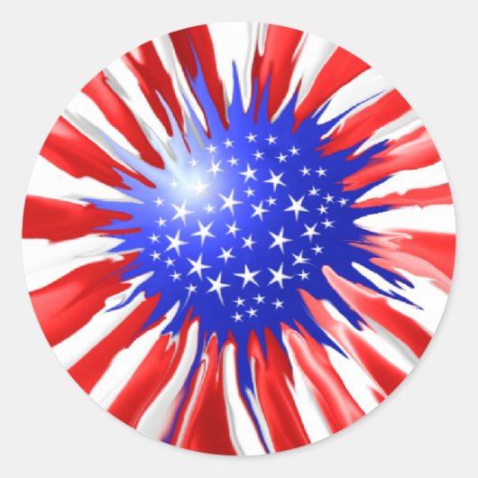 Sonnenblume Runder Aufkleber (Vorderseite)