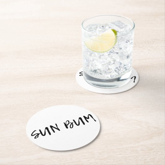 Sonnenblume Runder Pappuntersetzer (Vor Ort)