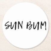 Sonnenblume Runder Pappuntersetzer (Vorderseite)