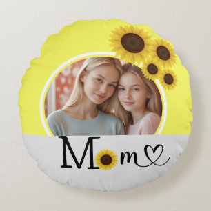 Sonnenblume Rundes Kissen