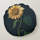 Sonnenblume Rundes Kissen (Rückseite)