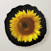 Sonnenblume-rundes Kissen (Rückseite)
