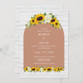 Sonnenblume Rustic Digital Wedding Einladung (Vorne/Hinten)