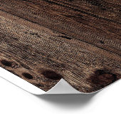 Sonnenblume Rustic String Lights Happy Geburtstag Poster (Ecke)