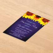 Sonnenblume Rustic Wood Graduation Party Acryleinladungen (Ablage )