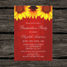 Sonnenblume Rustic Wood Graduation Party