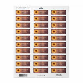 Sonnenblume rustikal-braune Rücksendeadresse (Vorne)