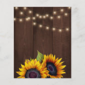 Sonnenblume rustikal elegante Drehbühnenholz Hochz (Rückseite)